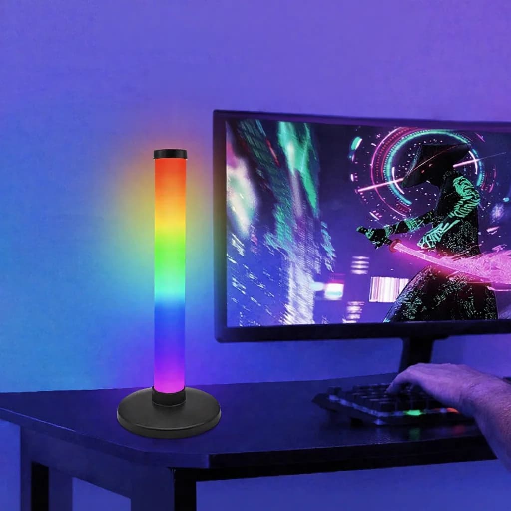 RGB atmosfēras lampa ar skaņas reakciju galda spēļu iestatījumiem