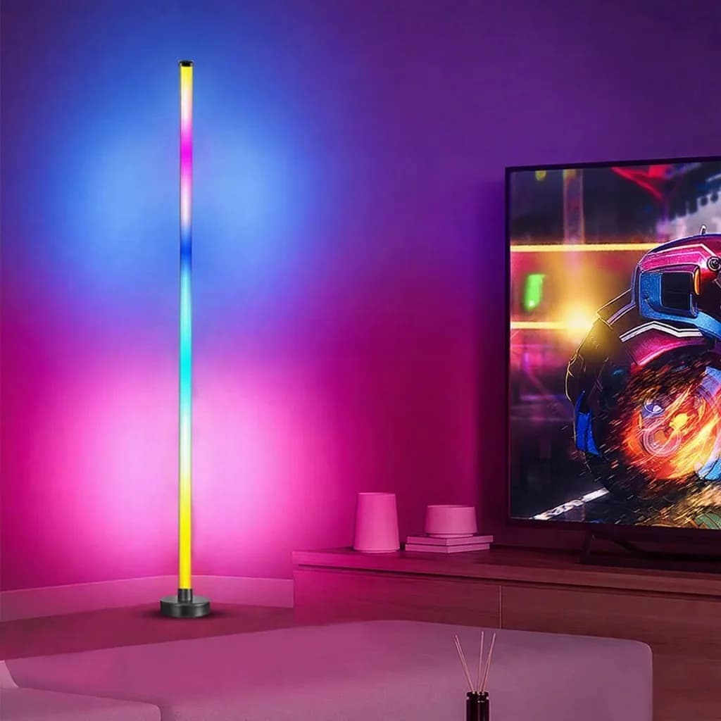 RGB krāsu mainīga stāvlampa ar mūzikas sinhronizāciju un lietotnes vadību