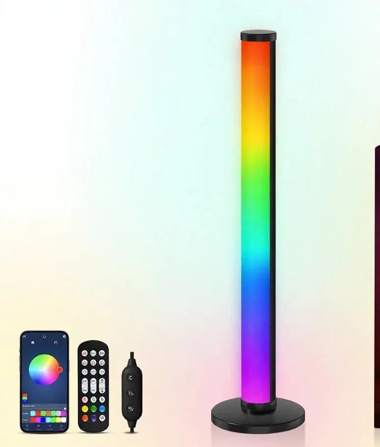 RGB LED galda lampa ar skaņas reakciju un aplikācijas vadību