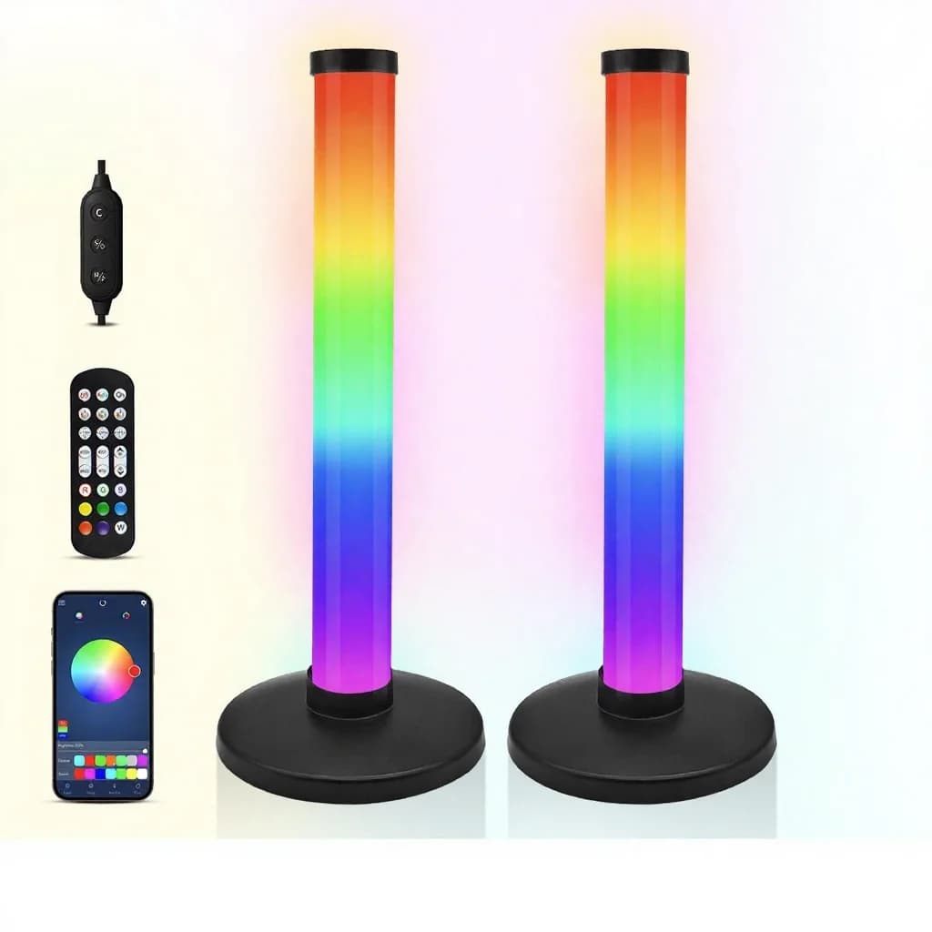 RGB atmosfēras lampa ar skaņas sinhronizāciju un lietotnes vadību galdam