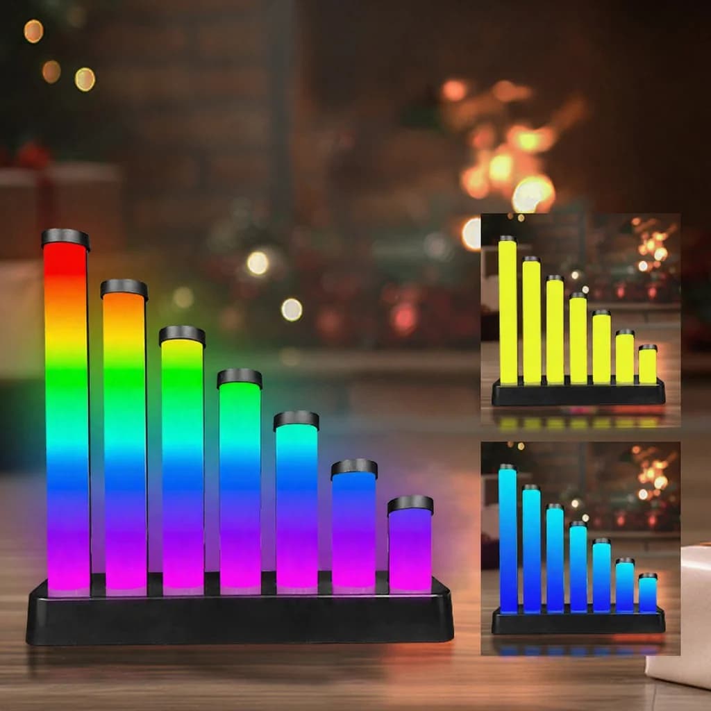 RGB LED galda lampa ar skaņas reakciju un lietotnes vadību
