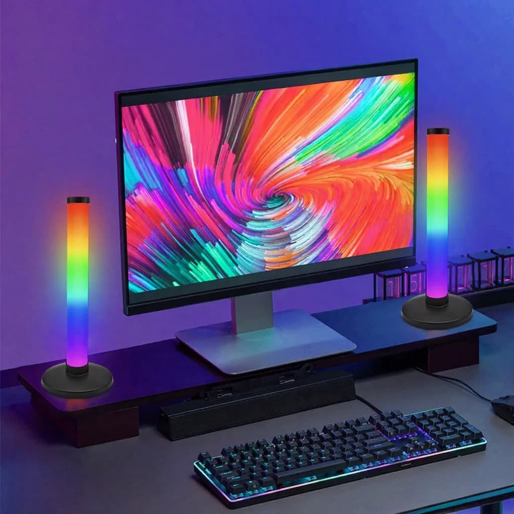 RGB atmosfēras lampa ar skaņas sinhronizāciju un lietotnes vadību galdam