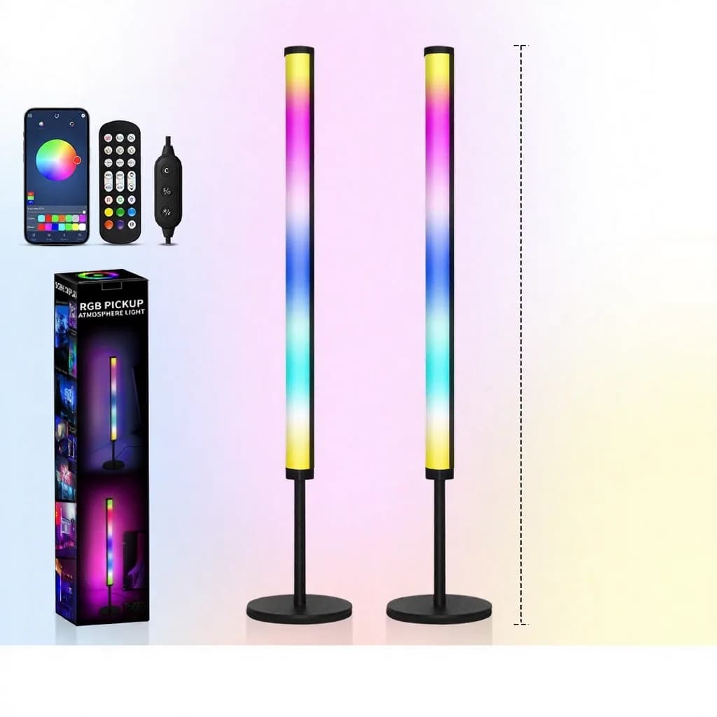 RGB LED galda atmosfēras lampa ar mūzikas sinhronizāciju un aplikācijas vadību
