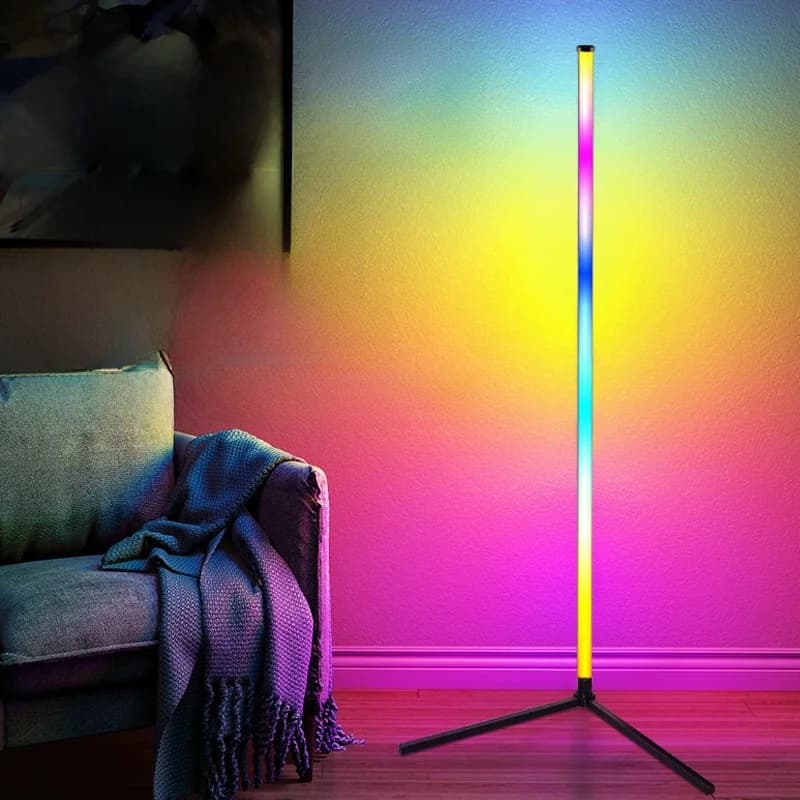 RGB stāvlampa ar mūzikas sinhronizāciju, tālvadību un lietotnes vadību