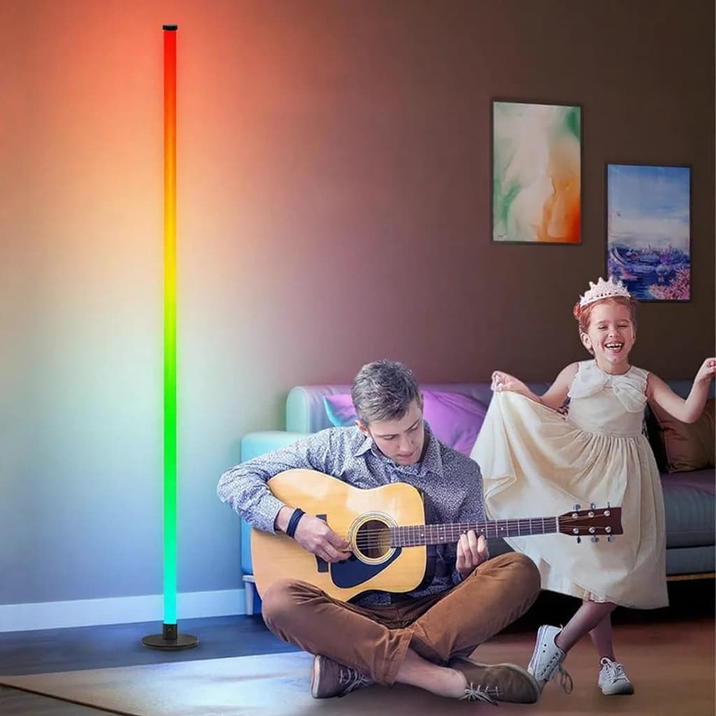 RGB LED grīdas lampa ar lietotnes vadību viesistabai