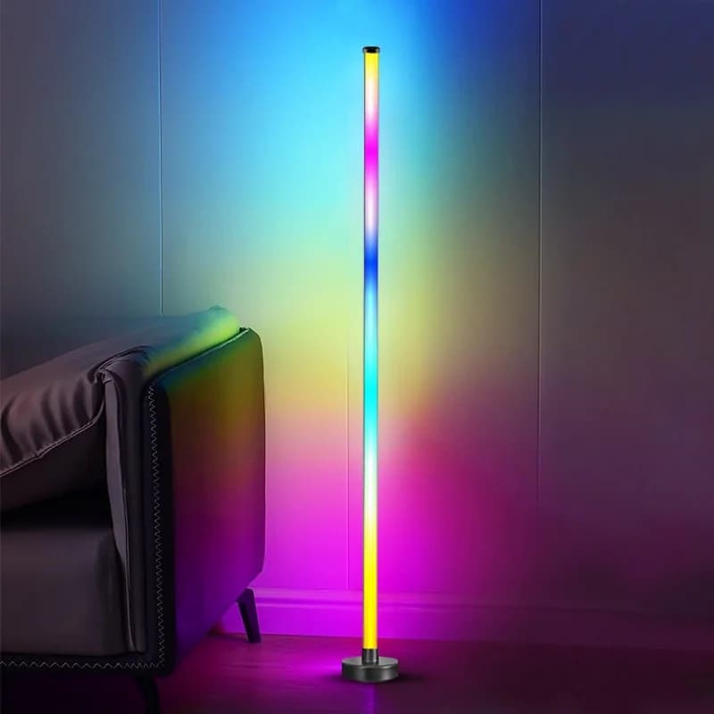 RGB LED stūra grīdas lampa ar mūzikas sinhronizāciju, lietotnes un tālvadības pults vadību