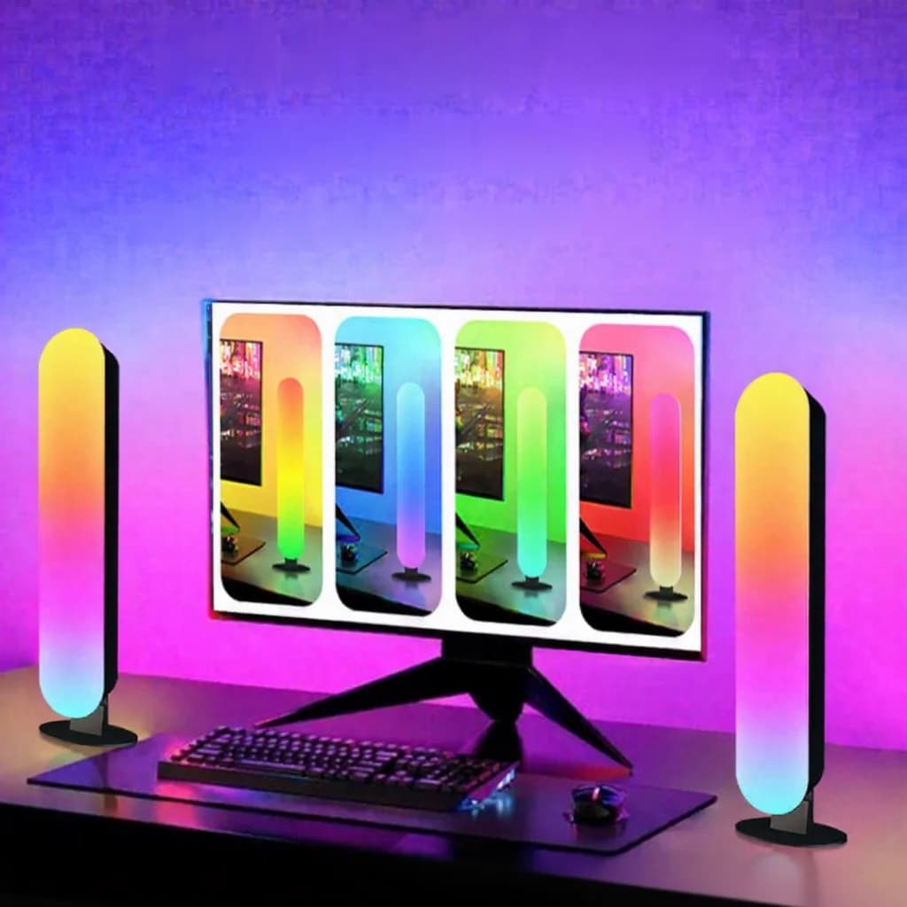 RGB LED apkārtējās gaismas lampa ar Bluetooth mūzikas sinhronizāciju un lietotnes vadību