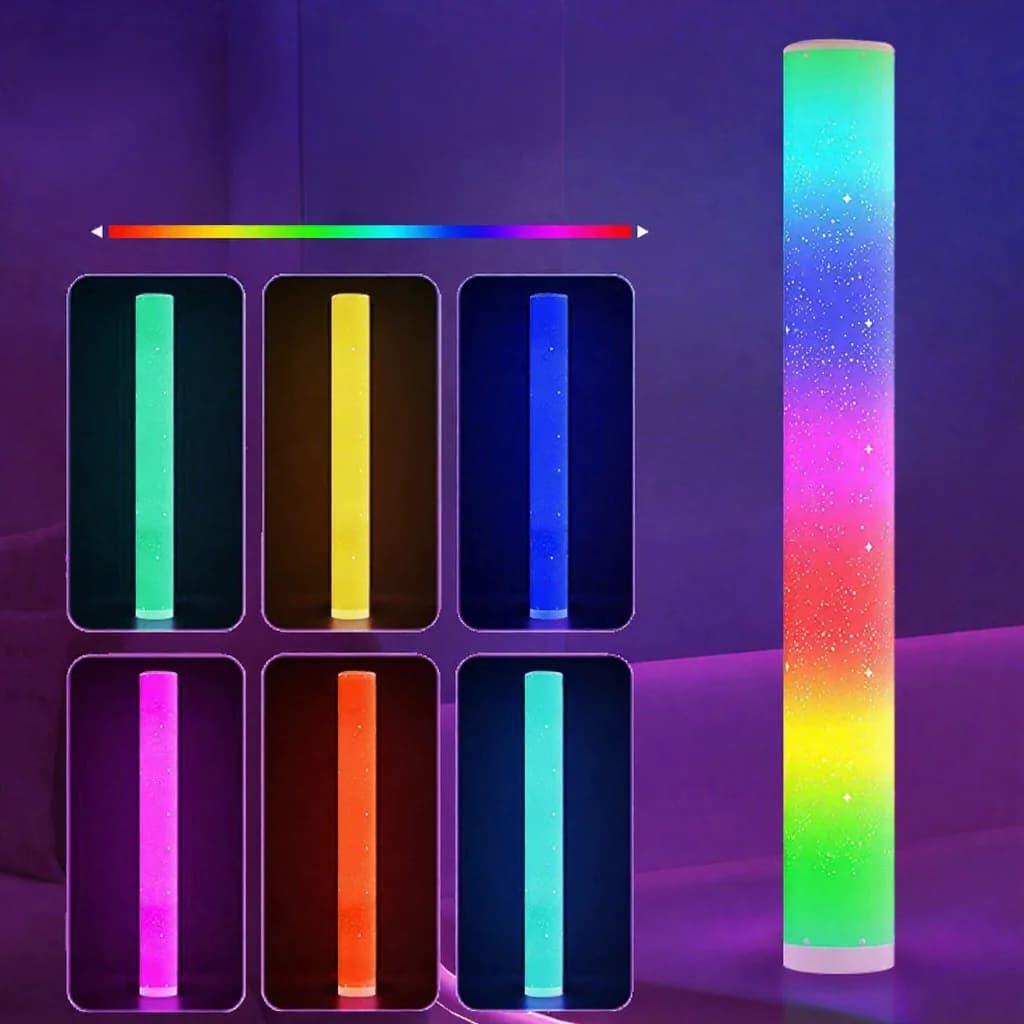 RGB LED grīdas lampa ar zvaigžņu efektu un tālvadības pulti