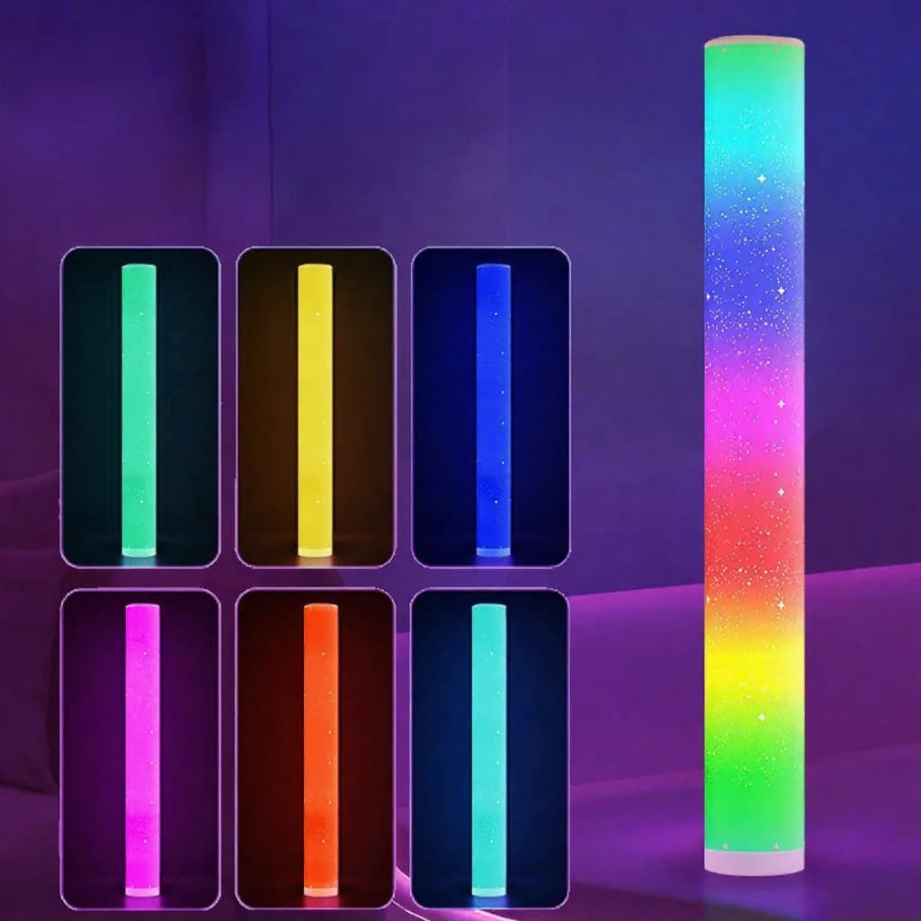RGB LED grīdas lampa ar zvaigžņu rakstu, tālvadību un lietotni