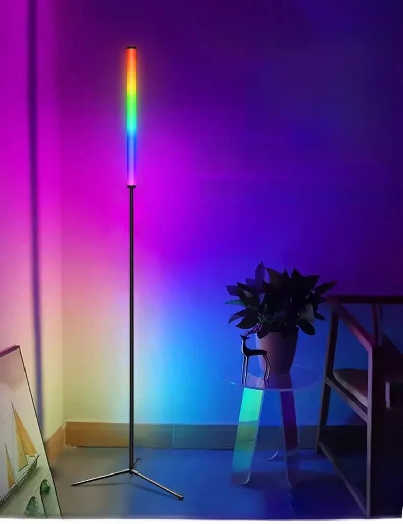 RGB krāsu maiņas grīdas lampa ar mūzikas sinhronizāciju un lietotnes vadību
