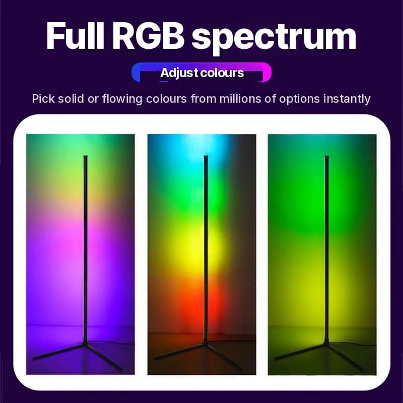 RGB stāvlampa ar mūzikas sinhronizāciju, tālvadību un lietotnes vadību