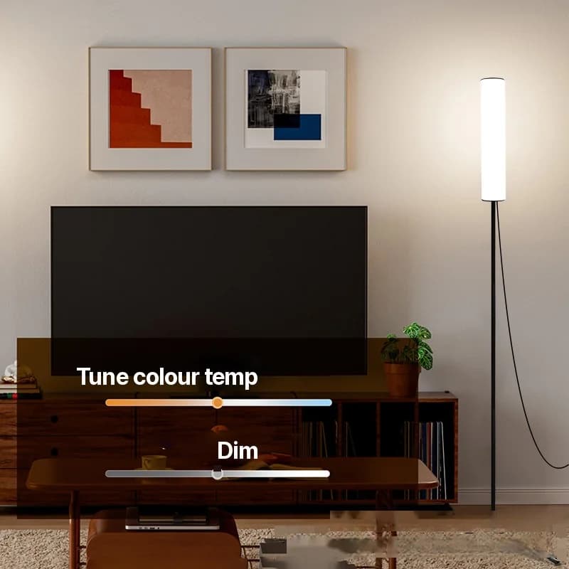 Regulējama augstuma LED grīdas lampa ar statīvu un trīs krāsu režīmiem
