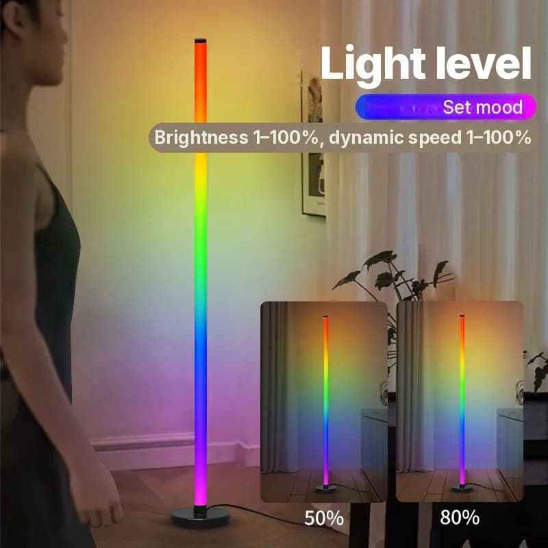 RGB modulārā grīdas lampa ar mūzikas sinhronizāciju un lietotnes vadību