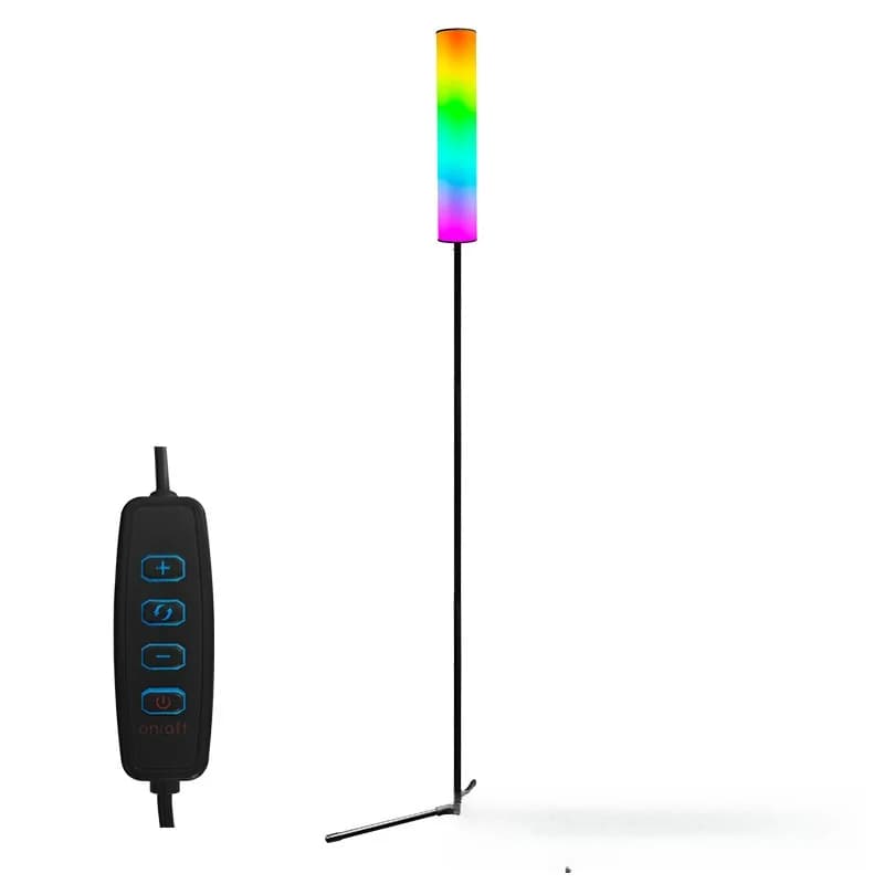 RGB LED statīva grīdas lampa ar tālvadības pulti guļamistabai un viesistabai