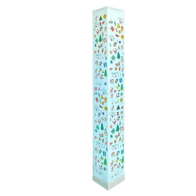 Kvadrātveida grīdas lampa ar tālvadības pulti, LED ambientā gaisma viesistabai