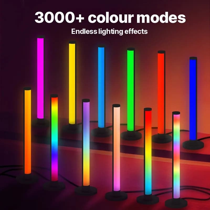 RGB LED galda lampa ar skaņas reakciju un aplikācijas vadību